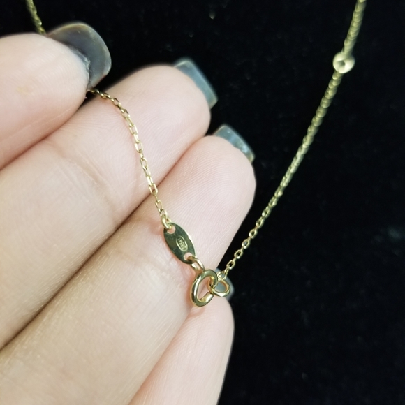 💎14KT YELLOW GOLD HAMSA HAND PENDANT WITH CHAIN - Picture 5 of 11